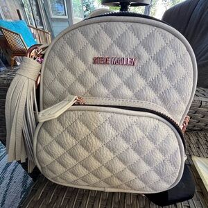 Steve Madden Mini Backpack White and Rose Gold Like New Condition